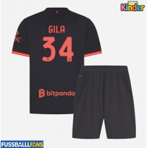 AC Milan Mario Gila #34 3rd trikot Kinder 2026-27 Kurzarm (+ Kurze Hosen)